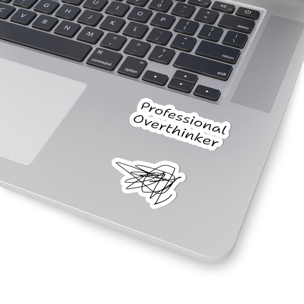 Professional Overthinker Kiss-Cut Sticker Pack — Funny Laptop & Water Bottle Decals