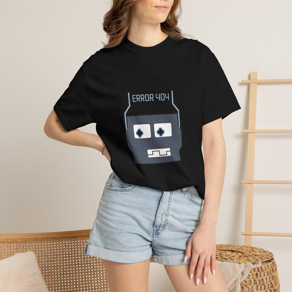 Error 404 Robot T-Shirt — Retro Tech Graphic Tee