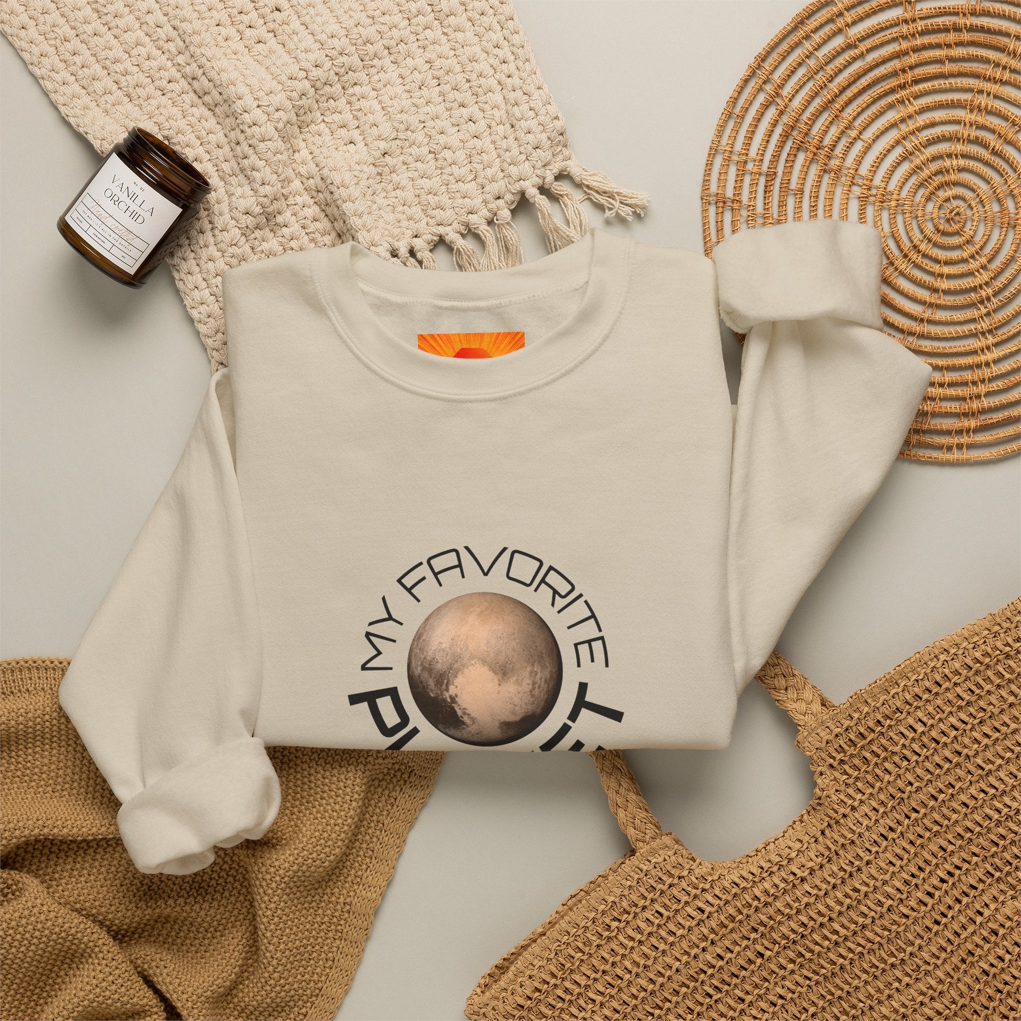 Planet Graphic Sweatshirt — "My Favorite Planet" Retro Space Crewneck