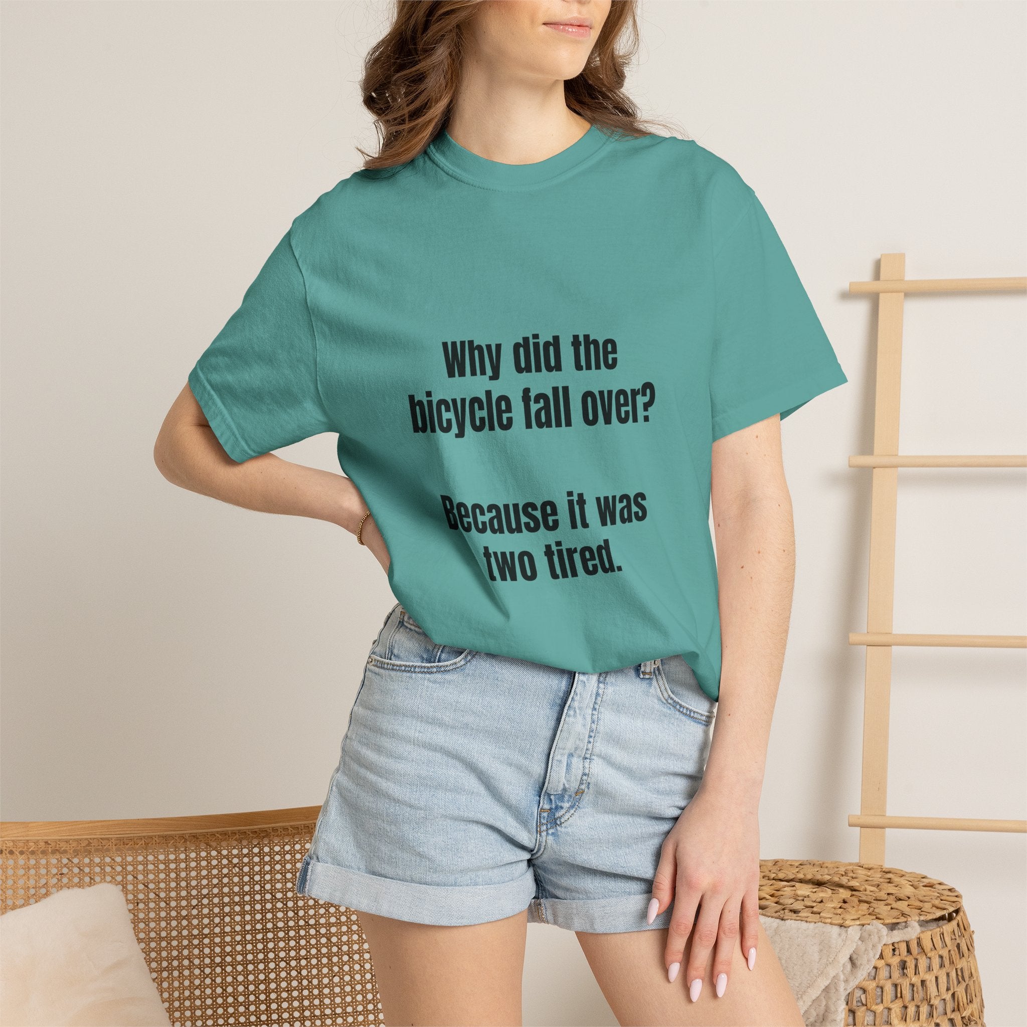 Two Tired Bicycle Joke T-Shirt