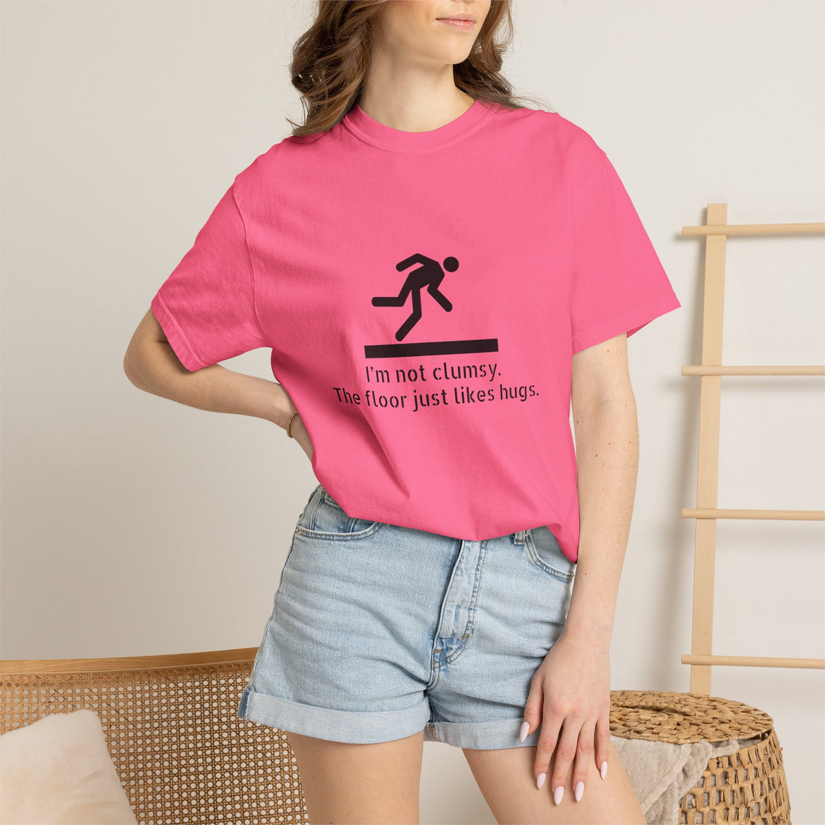 Funny "I'm Not Clumsy, The Floor Just Likes Hugs" T-Shirt