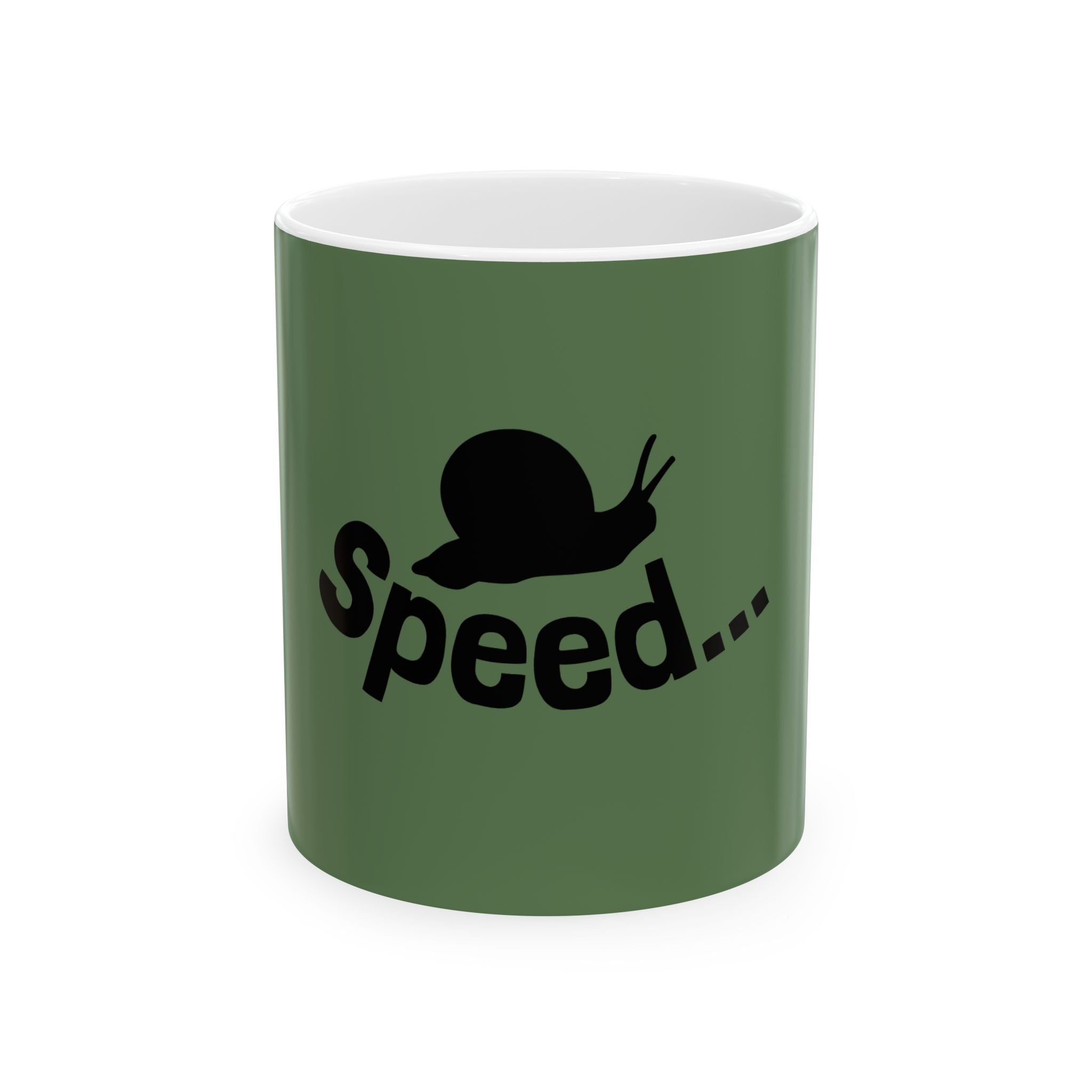 Speed... Snail Ceramic Mug — Funny Slow Life Coffee Cup (11oz & 15oz)