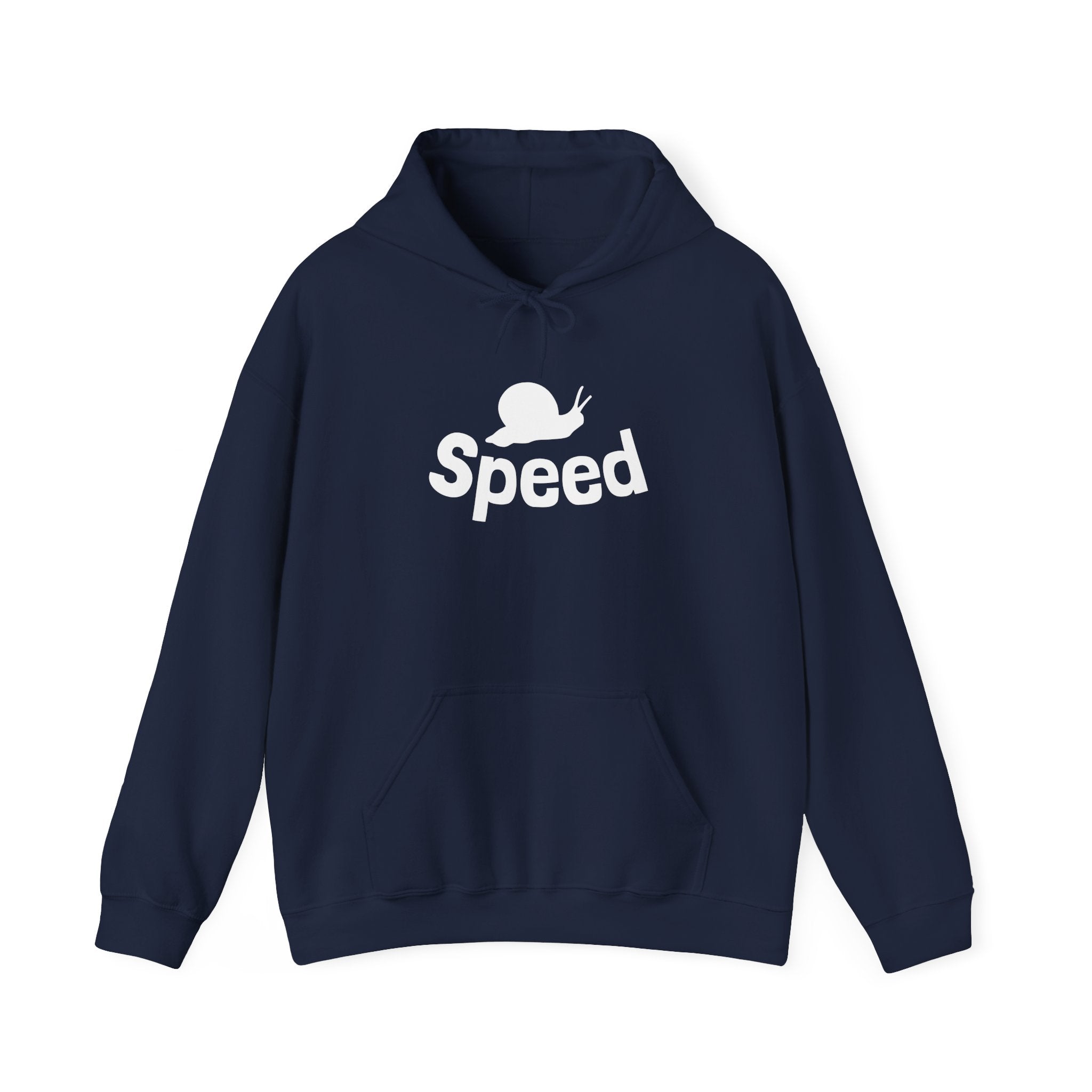 Speed Snail Hoodie — Funny Slowpoke Contrast Graphic Sweatshirt