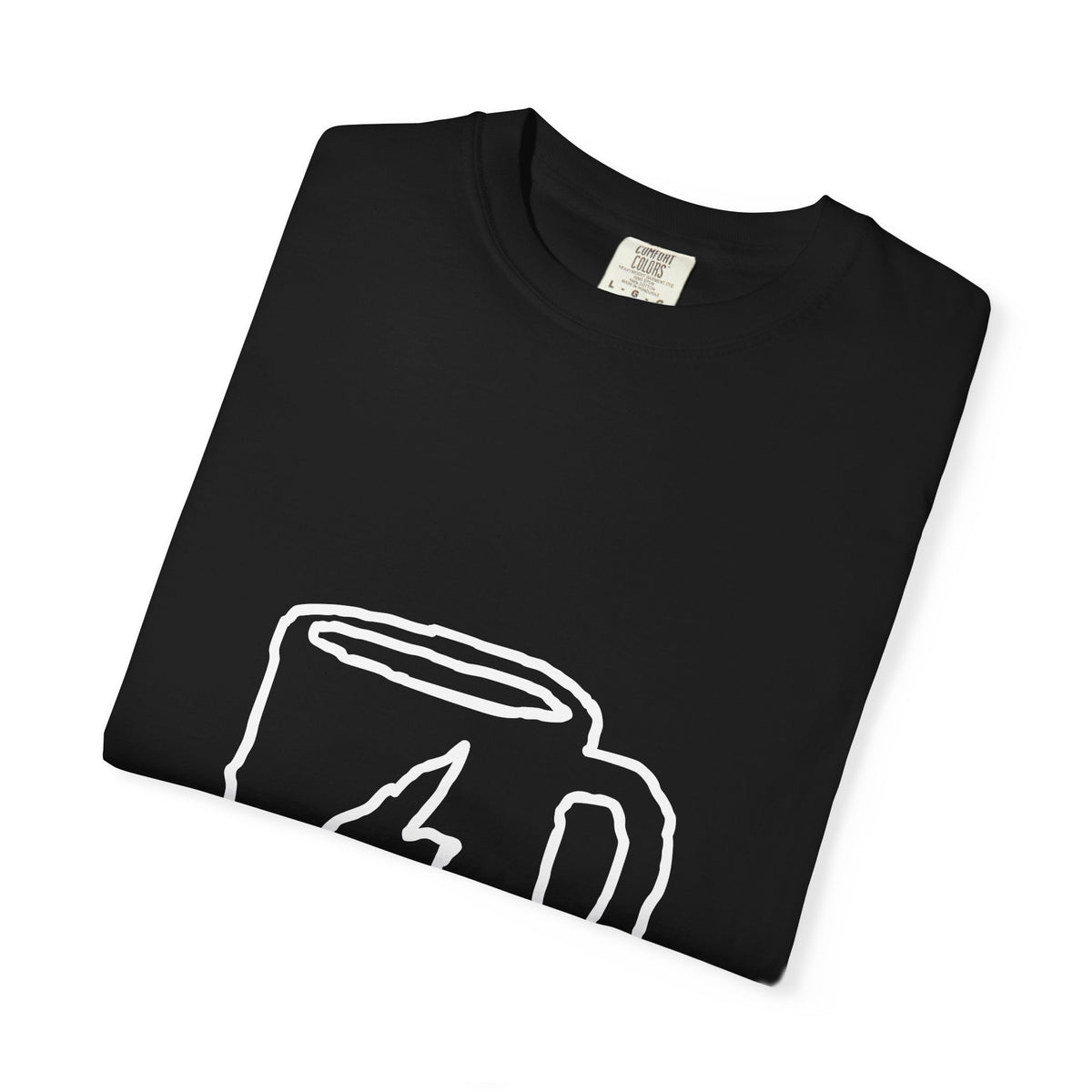 Coffee Bolt T-Shirt — Minimal Hand-Drawn Mug Graphic