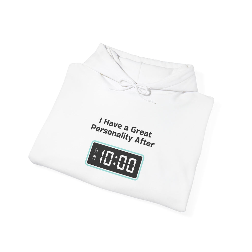 Hoodie — “I Have a Great Perspective” Alarm Clock Graphic Hoodie (10:00)