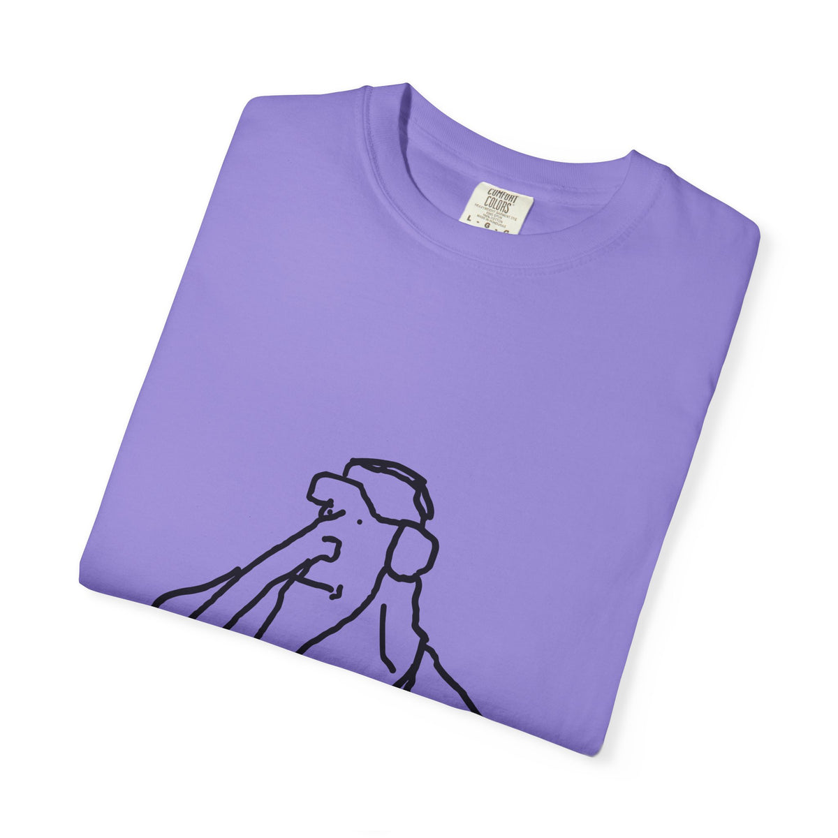 Elephant Line Art T-Shirt — Minimalist Elephant Sketch Tee