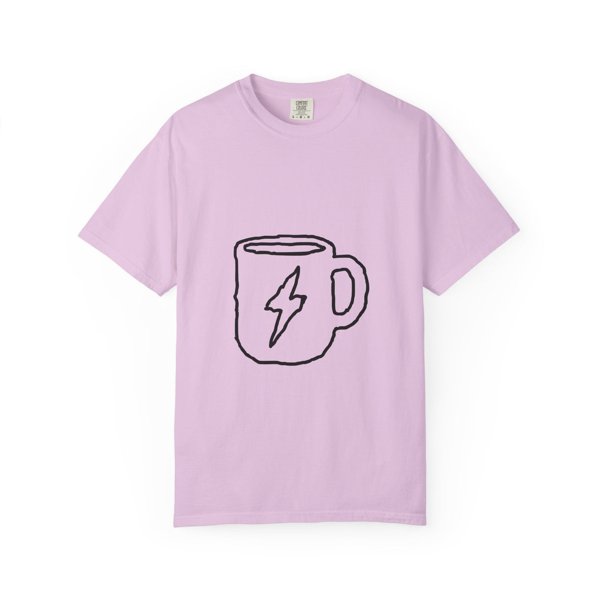 Coffee Bolt T-Shirt — Minimal Hand-Drawn Mug Graphic