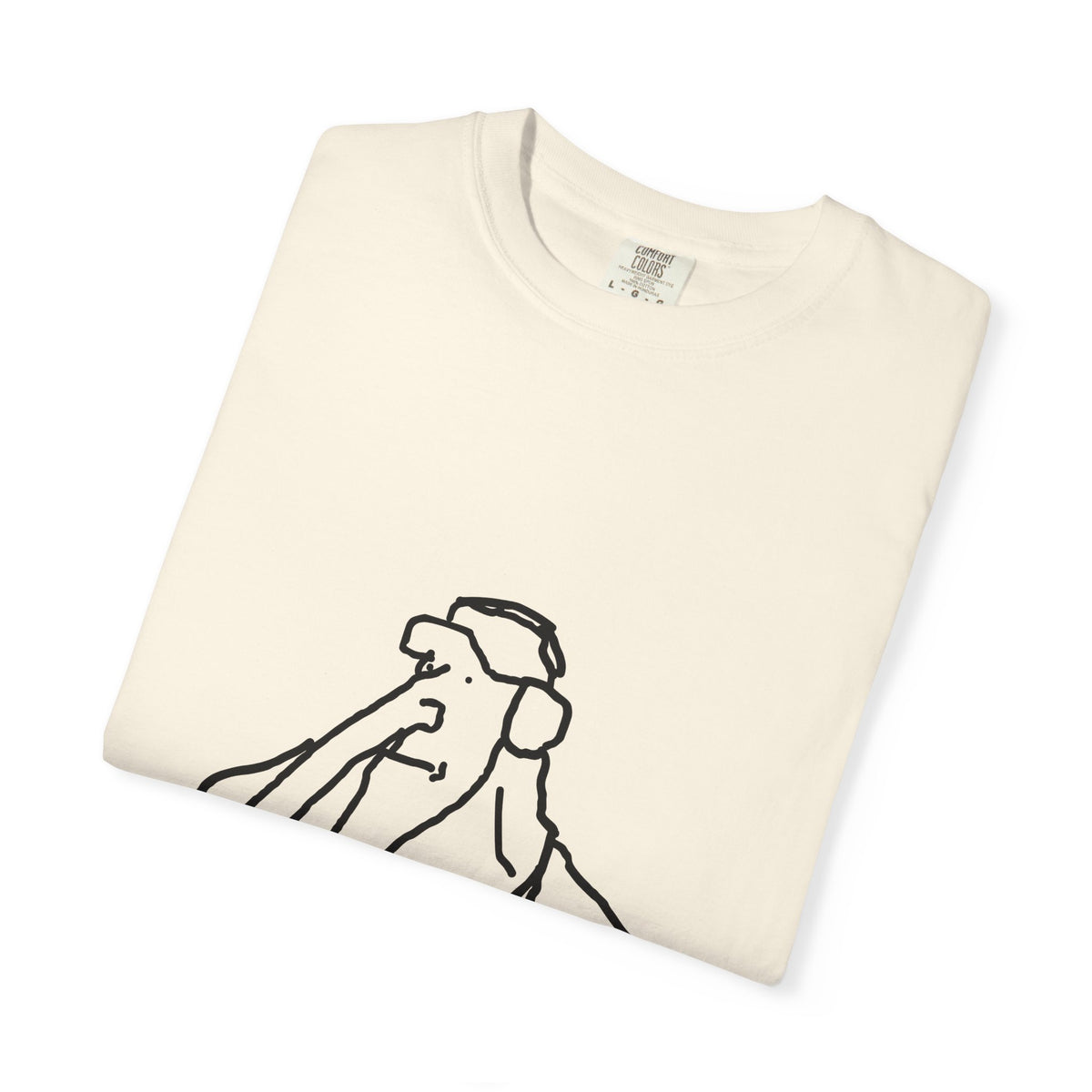 Elephant Line Art T-Shirt — Minimalist Elephant Sketch Tee
