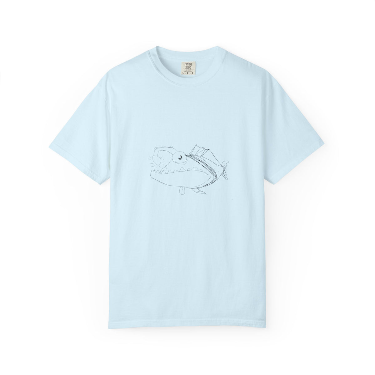 Graphic T-Shirt — Minimal Angler Fish Illustration Tee