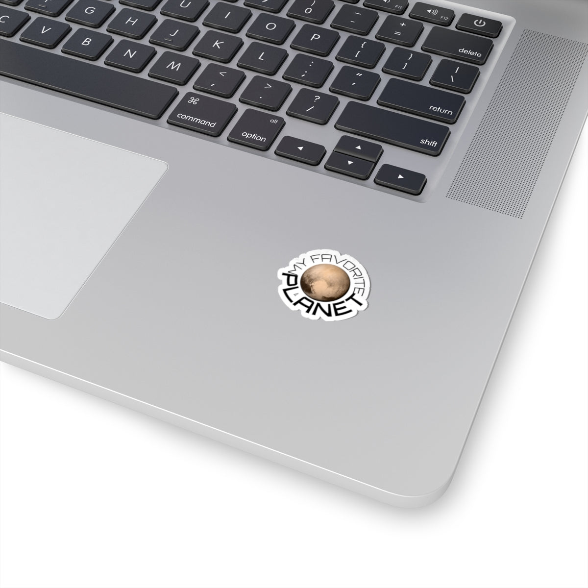 My Favorite Planet Pluto Kiss-Cut Sticker — Planetary Space Laptop Decal