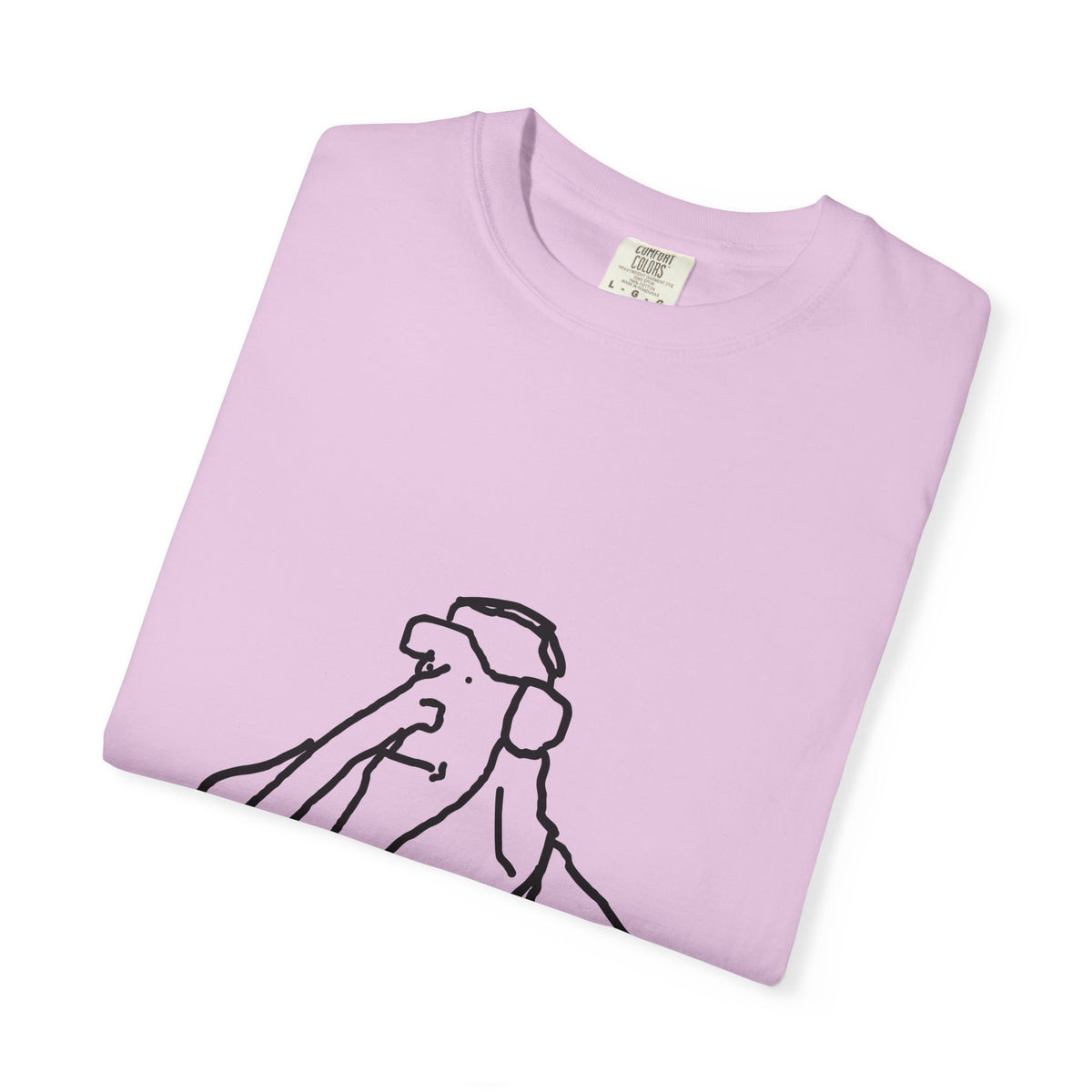 Elephant Line Art T-Shirt — Minimalist Elephant Sketch Tee