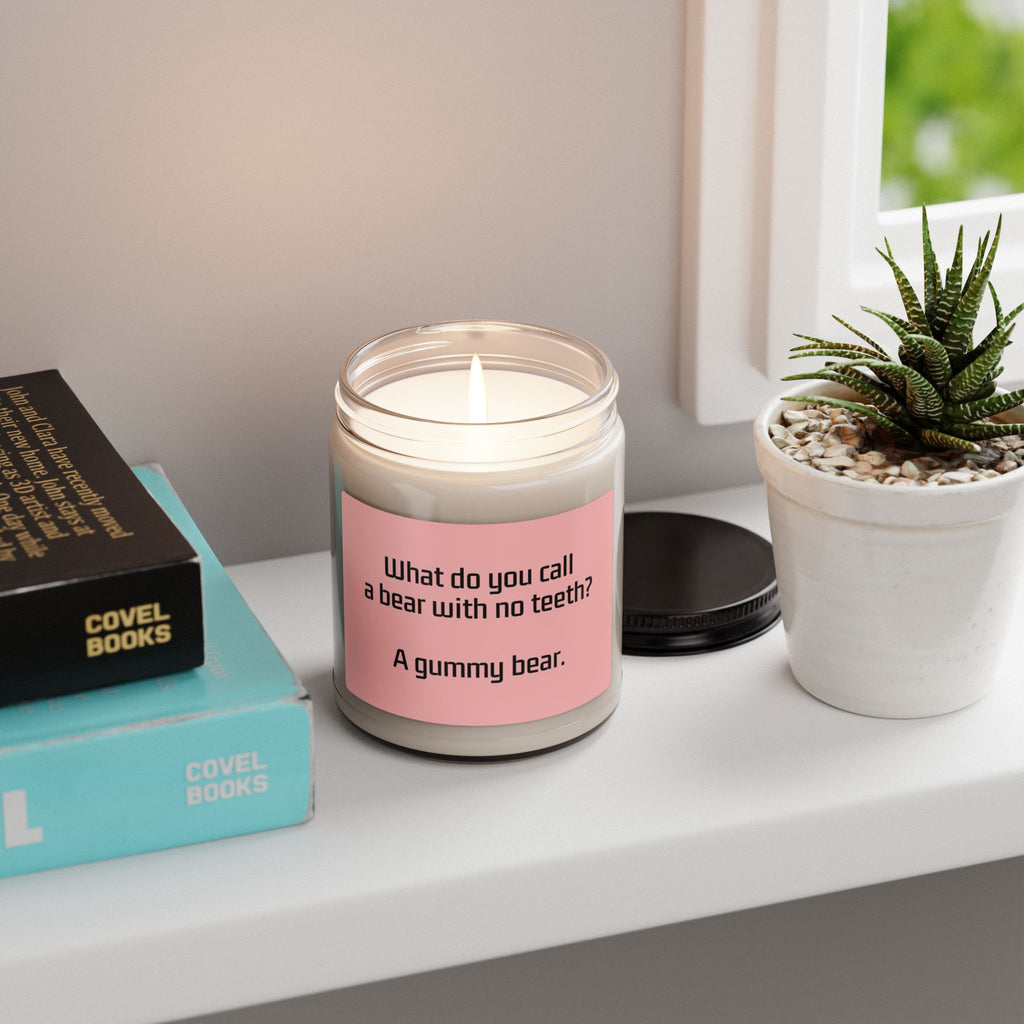 Gummy Bear Joke Soy Candle — 9oz Scented Jar Gift