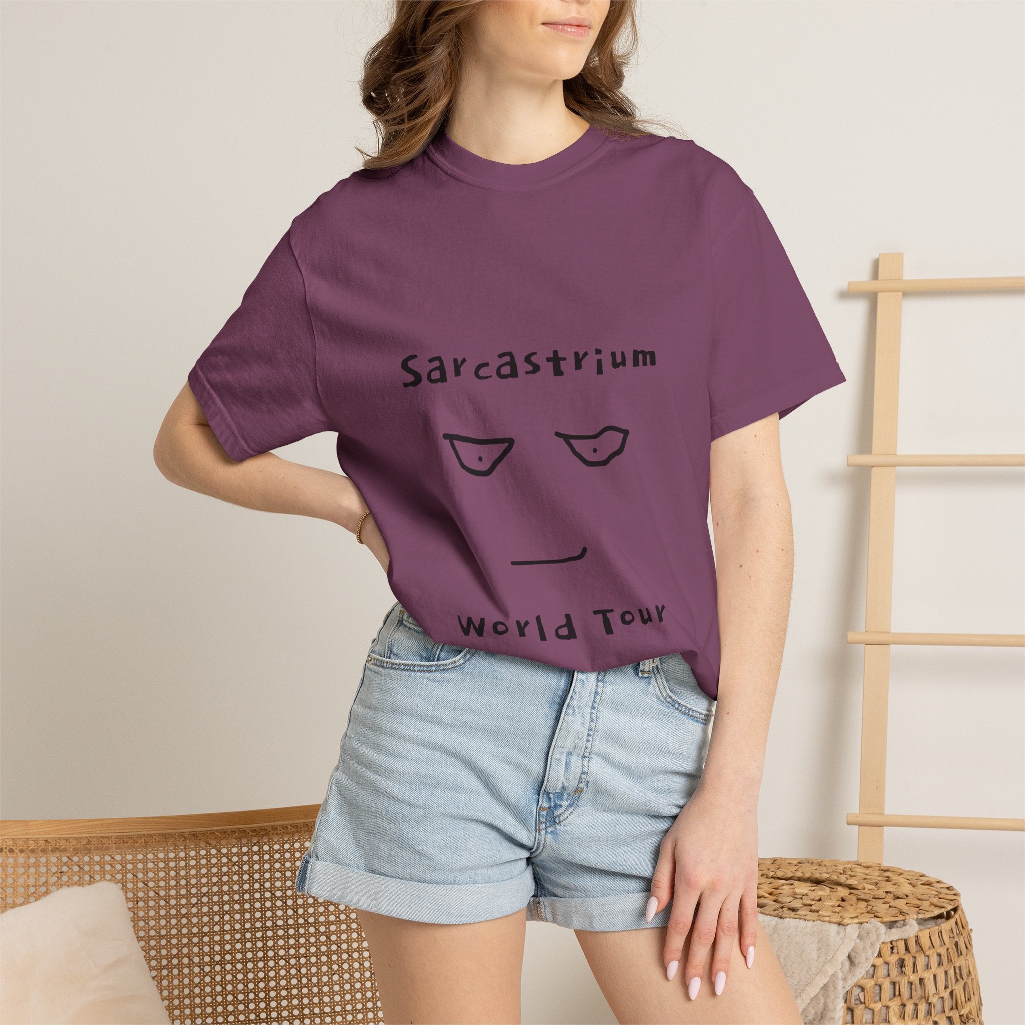 Sarcastrium World Tour T-Shirt — Funny Sarcastic Face Tee