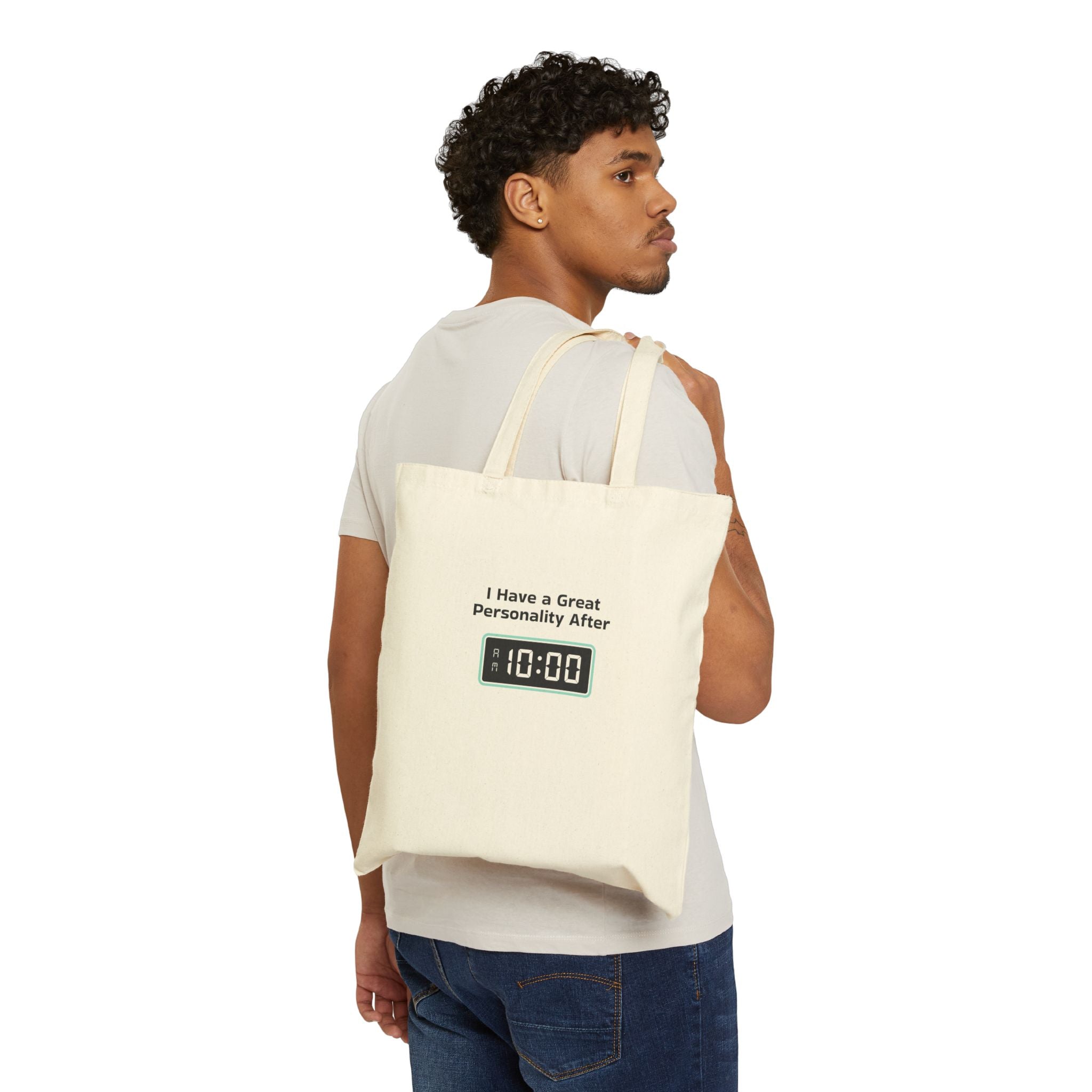 Tote Bag — “I Have a Great Personality After 10:00” Funny Morning Coffee Tote