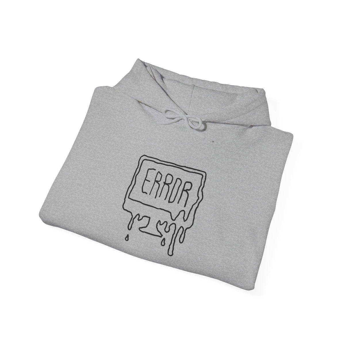 Error Drip Hoodie — Minimal Glitch Graphic Hooded Sweatshirt