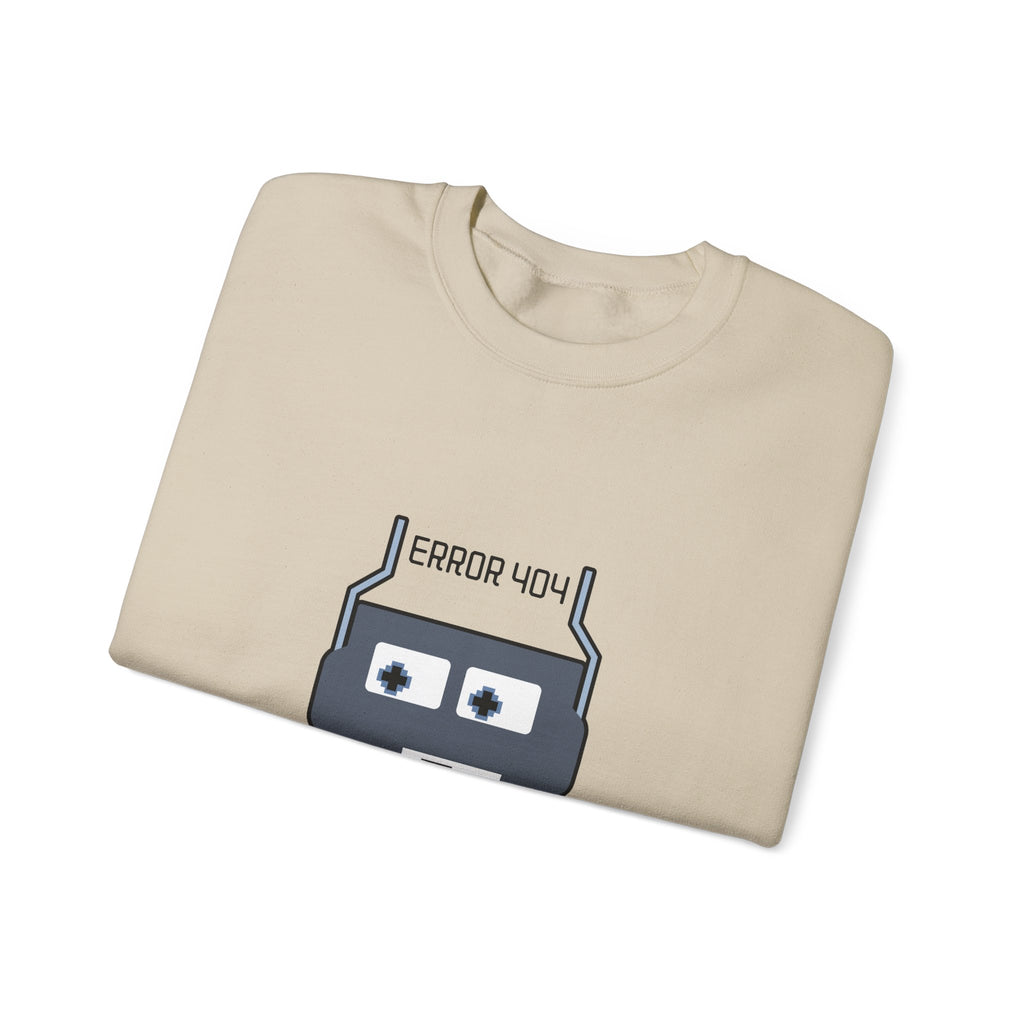 Error 404 Robot Crewneck Sweatshirt – Geeky Retro Tech Pullover