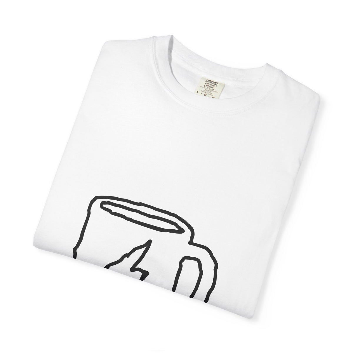 Coffee Bolt T-Shirt — Minimal Hand-Drawn Mug Graphic