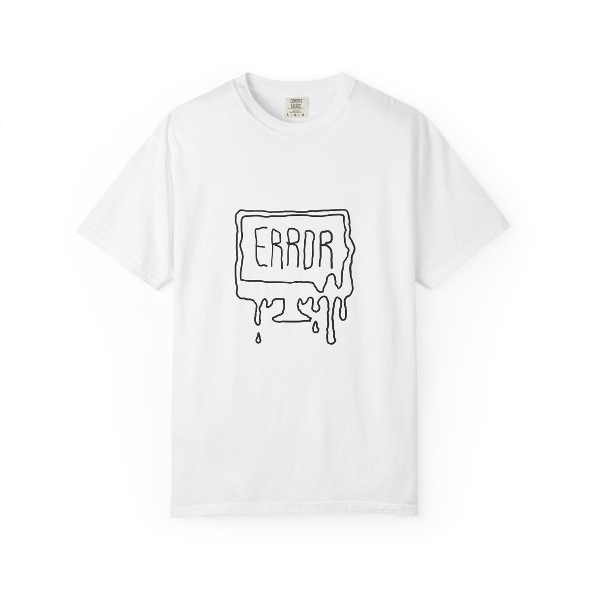Error Drip T-Shirt — Minimal Meltdown Graphic Tee