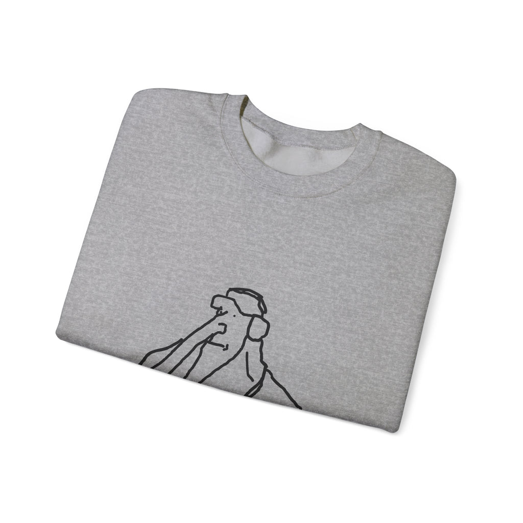 Minimal Line Art Elephant Crewneck Sweatshirt