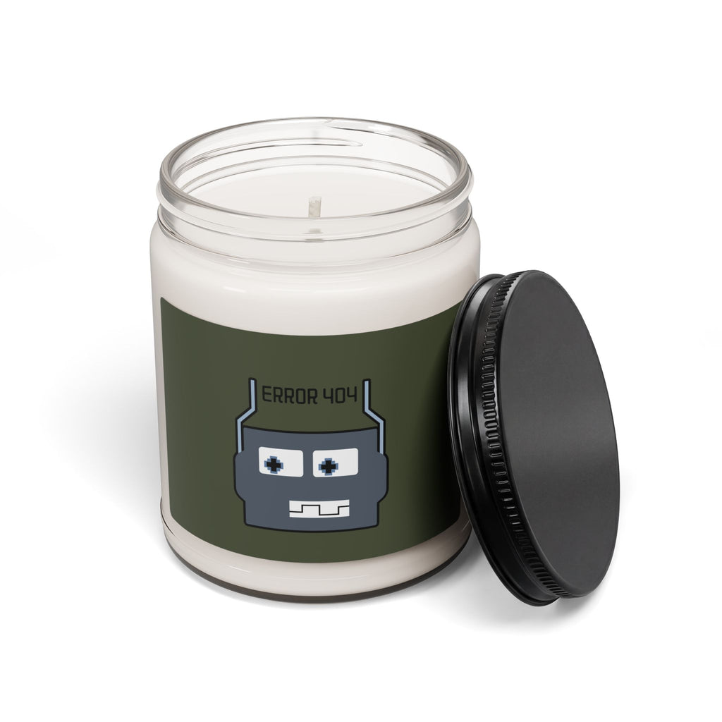 Error 404 Robot Scented Soy Candle — 9oz Geeky Home Fragrance