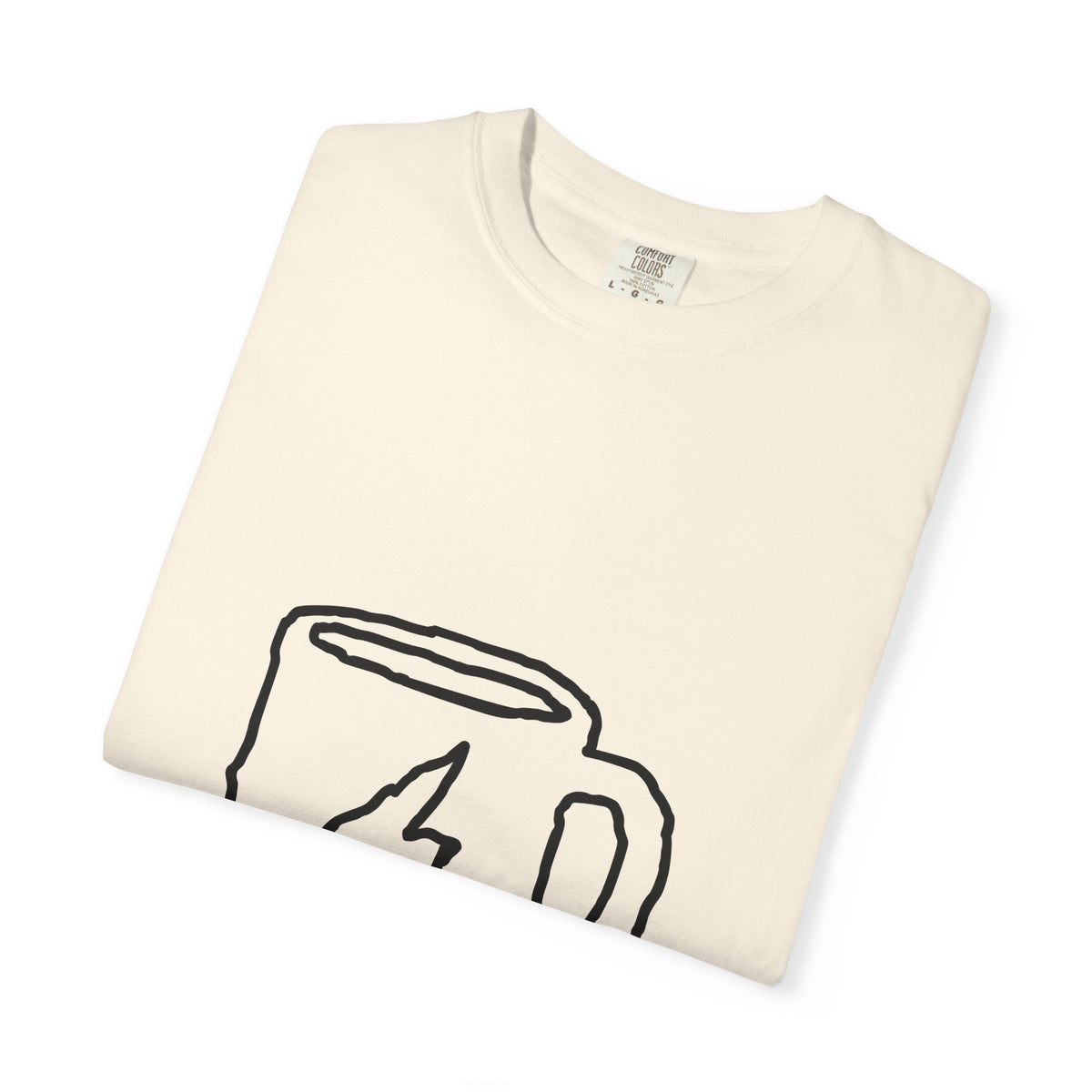 Coffee Bolt T-Shirt — Minimal Hand-Drawn Mug Graphic