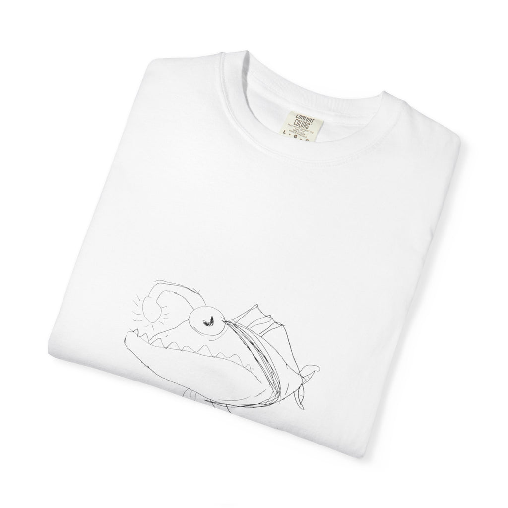 Graphic T-Shirt — Minimal Line Fish Illustration Tee