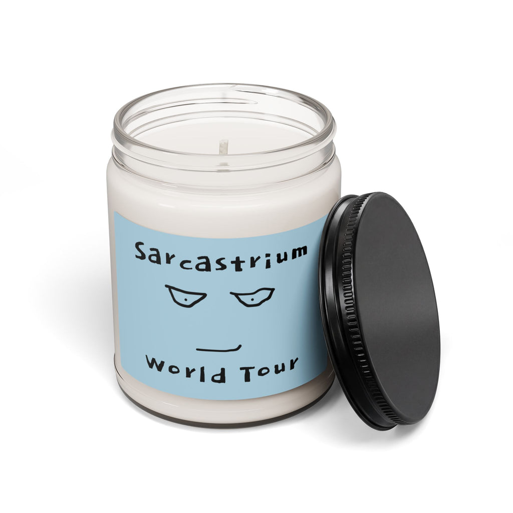 Sarcastrium "World Tour" 9oz Scented Soy Candle — Funny Sarcastic Gift