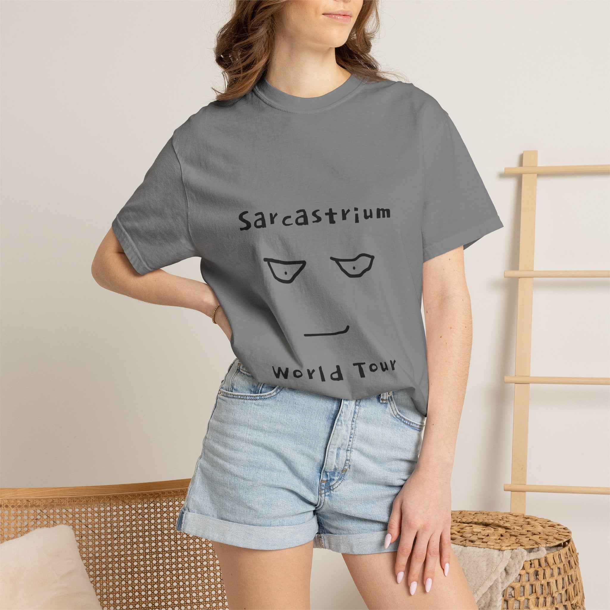 Sarcastrium World Tour T-Shirt — Funny Sarcastic Face Tee