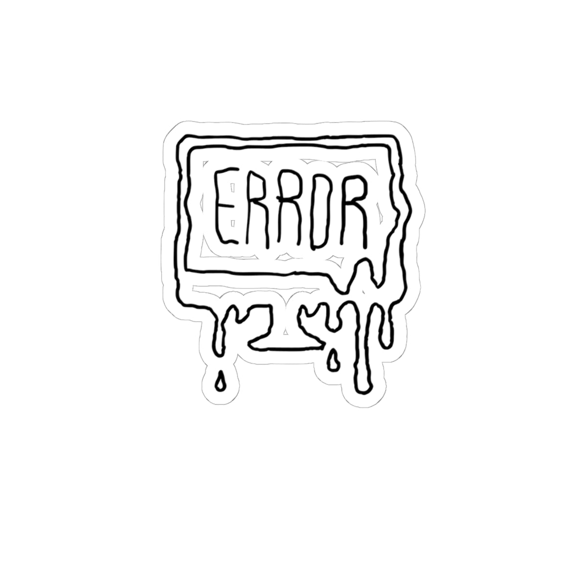 Error Drip Sticker — Melting Computer Aesthetic Laptop Decal