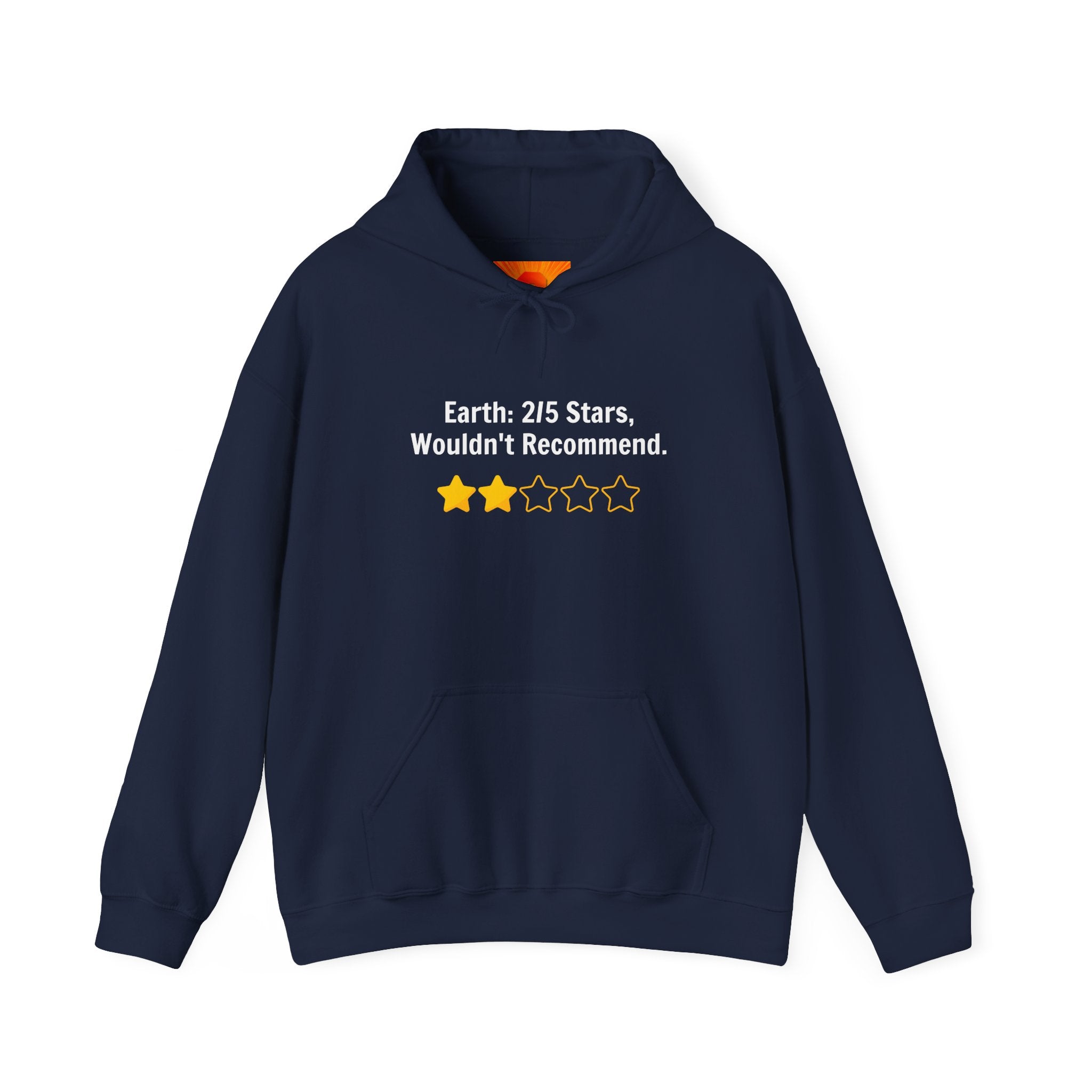 Hoodie — "Earth: 2/5 Stars, Wouldn't Recommend" Funny Review Graphic Hoodie