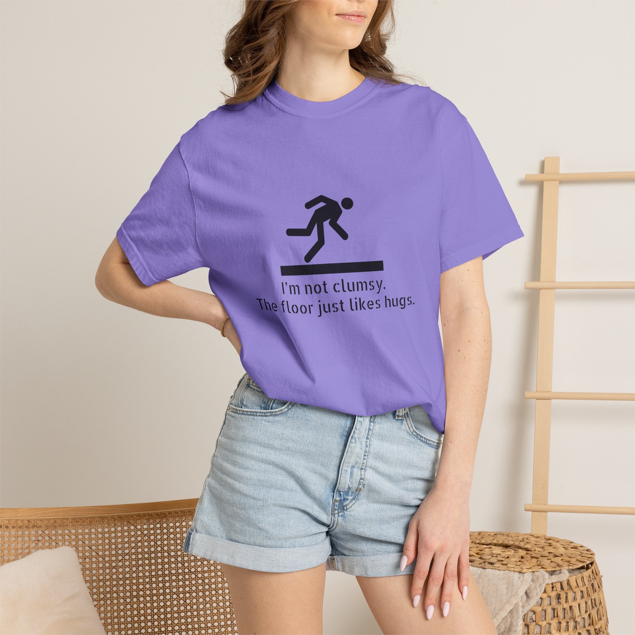 Funny "I'm Not Clumsy, The Floor Just Likes Hugs" T-Shirt