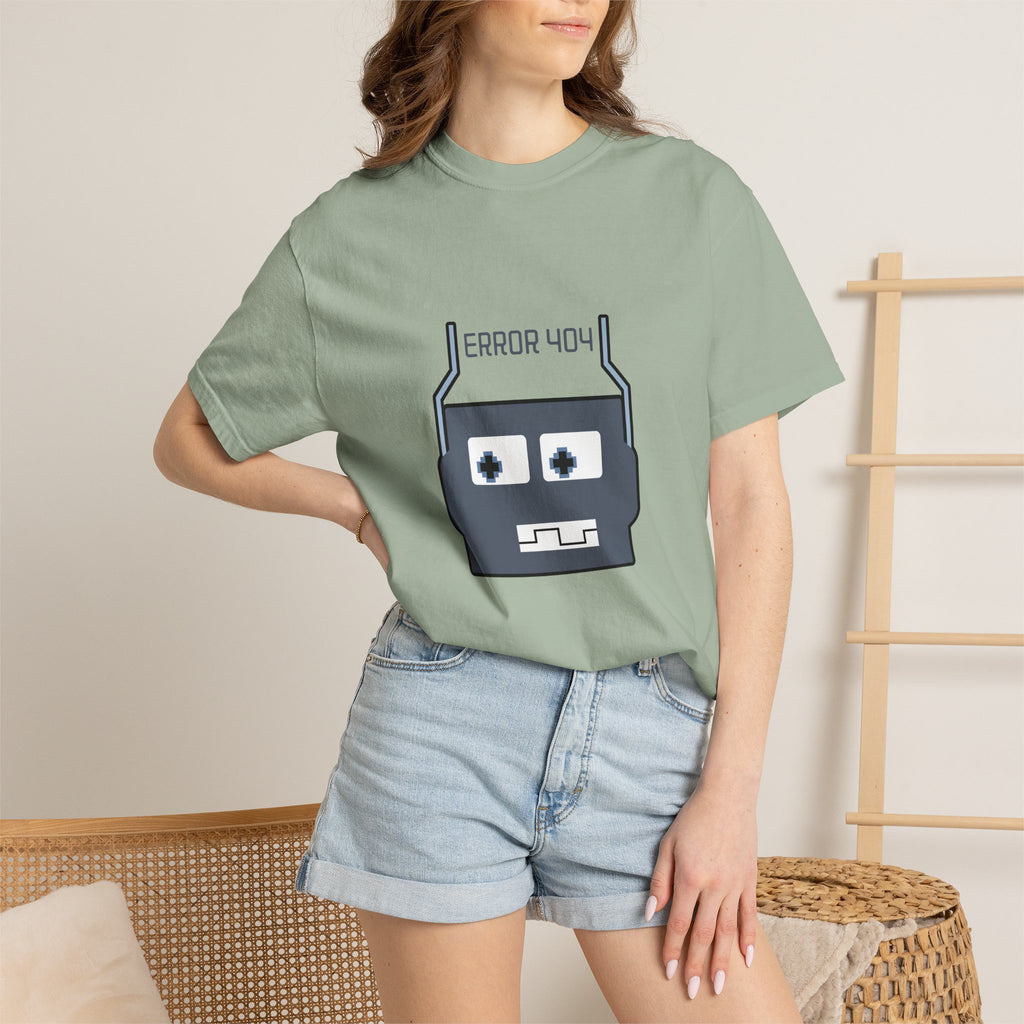 Error 404 Robot T-Shirt — Retro Tech Graphic Tee
