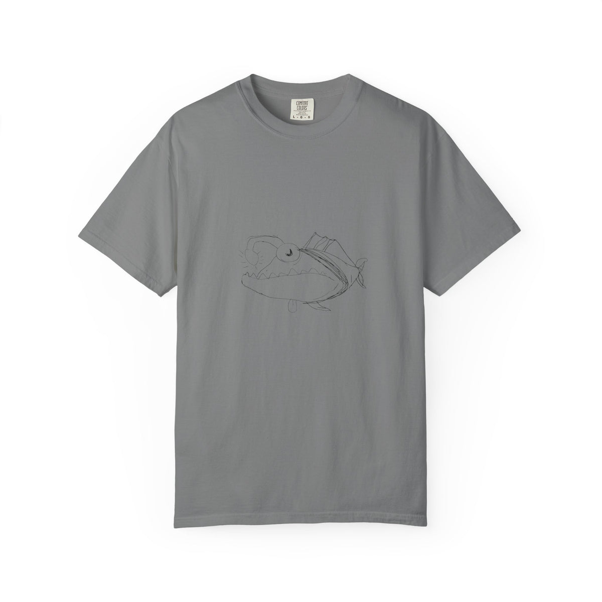Graphic T-Shirt — Minimal Angler Fish Illustration Tee