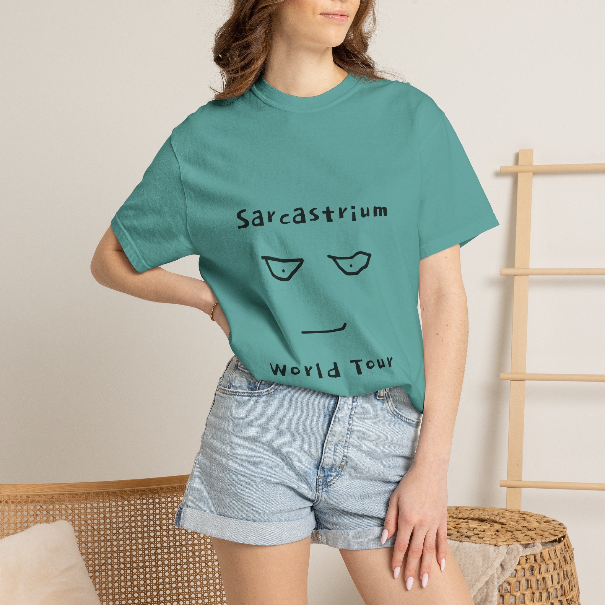 Sarcastrium World Tour T-Shirt — Funny Sarcastic Face Tee