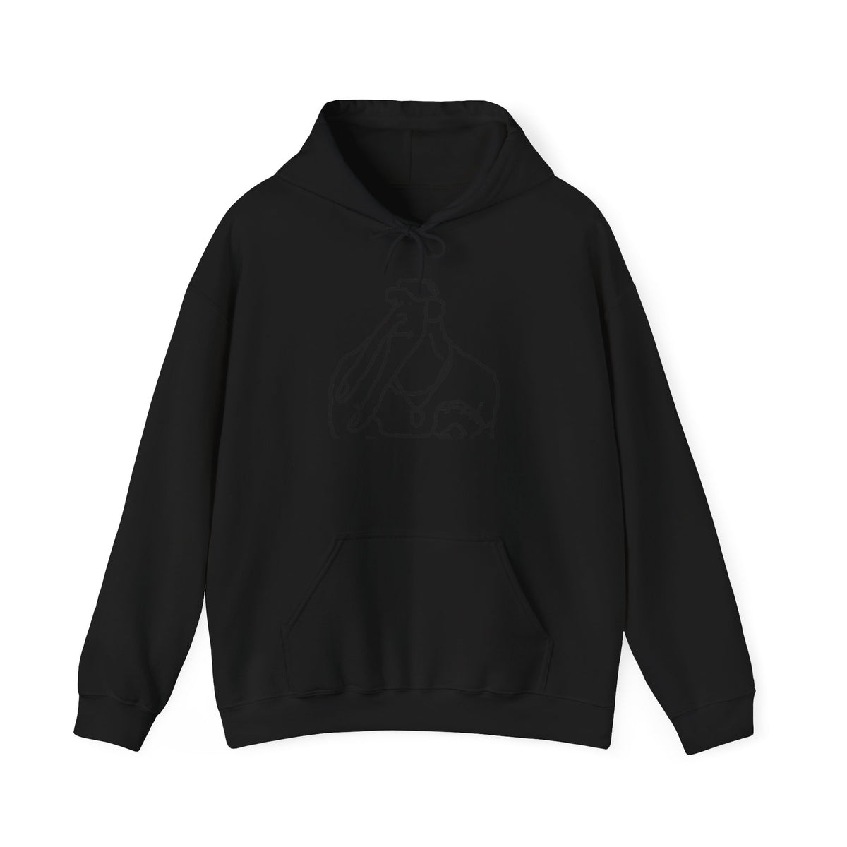 Elephant Line Art Hoodie – Minimalist Cute Elephant Sketch Sweatshirt