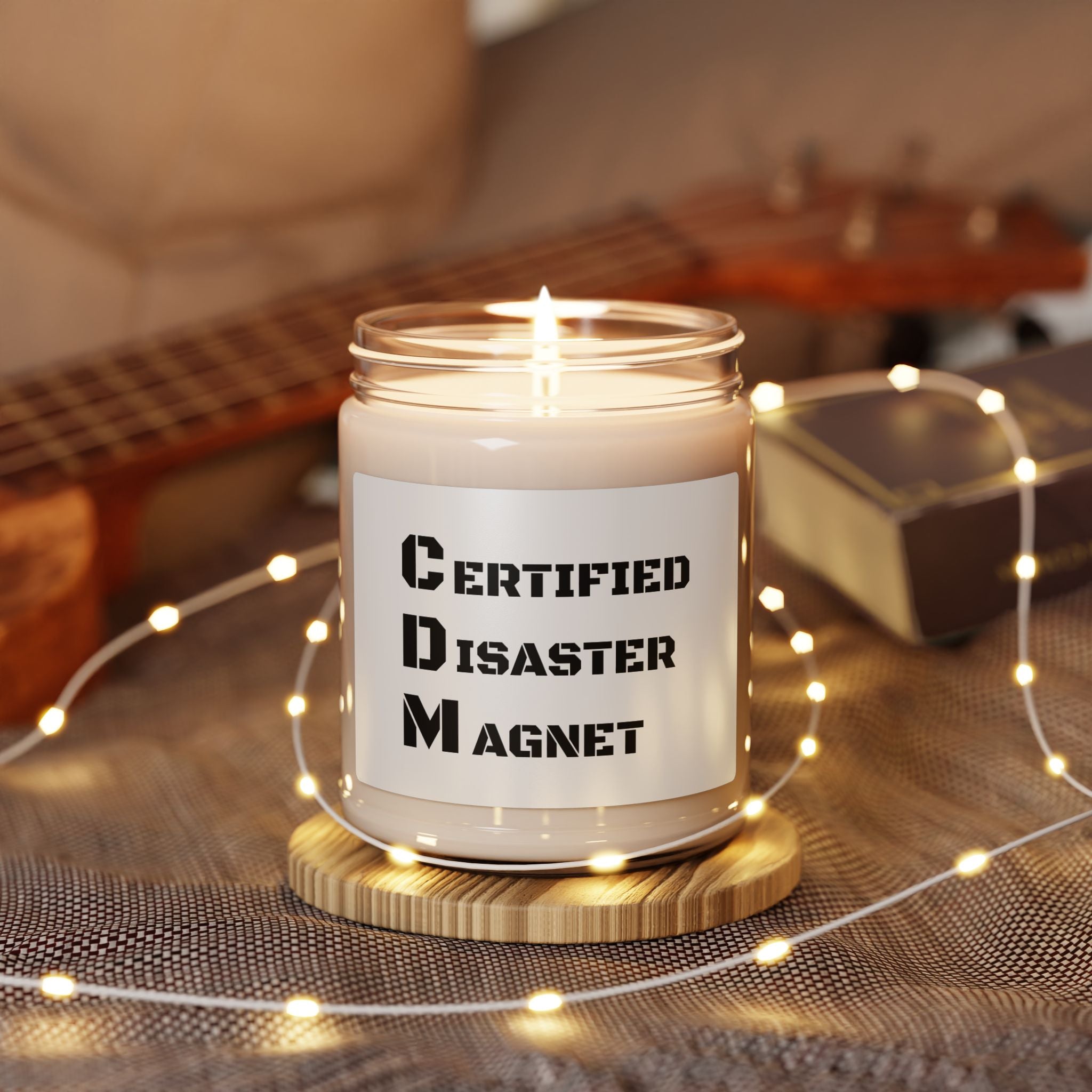 Certified Disaster Magnet Scented Soy Candle — 9oz Humorous Gift