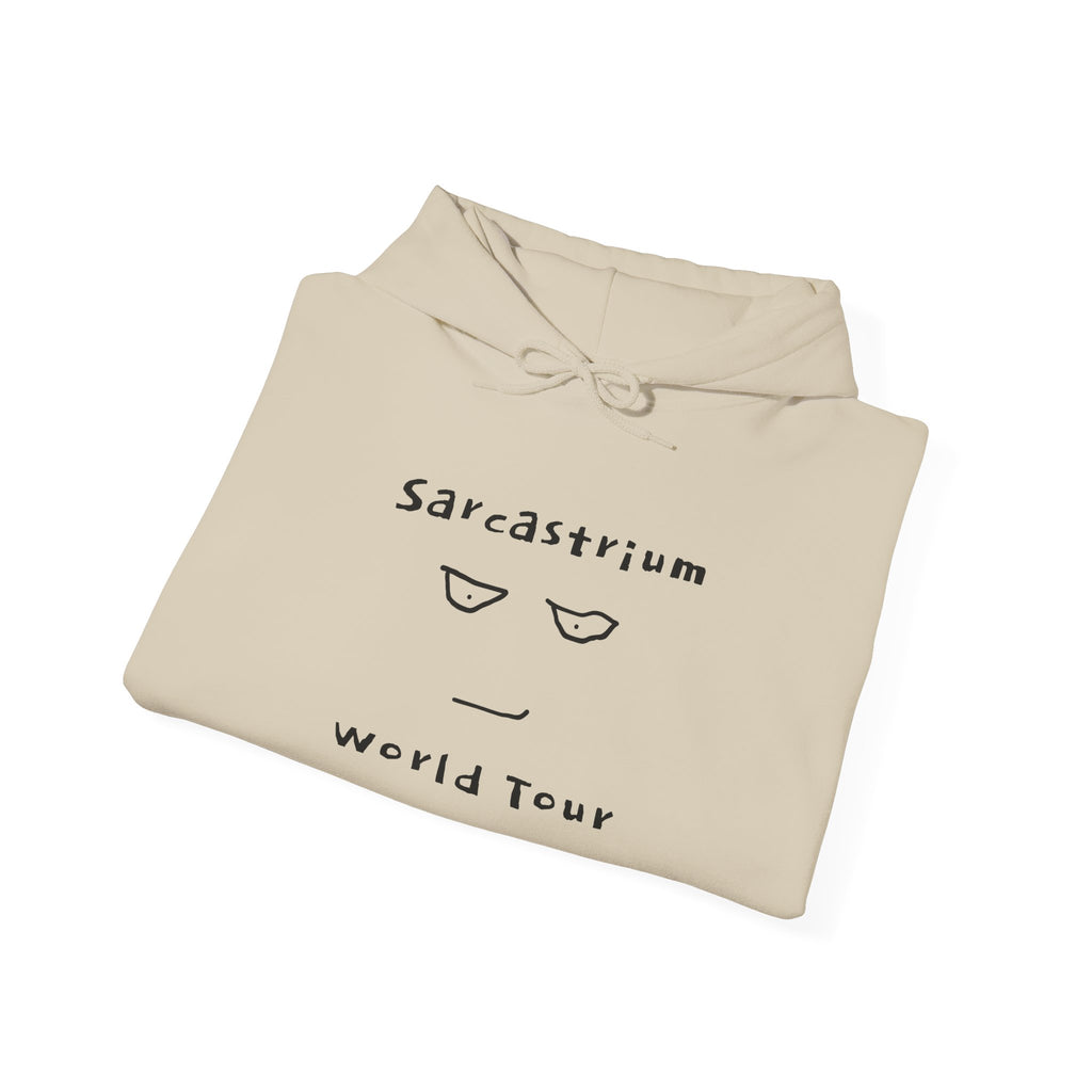 Sarcastrum World Tour Hoodie – Funny Minimalist Sarcasm Pullover
