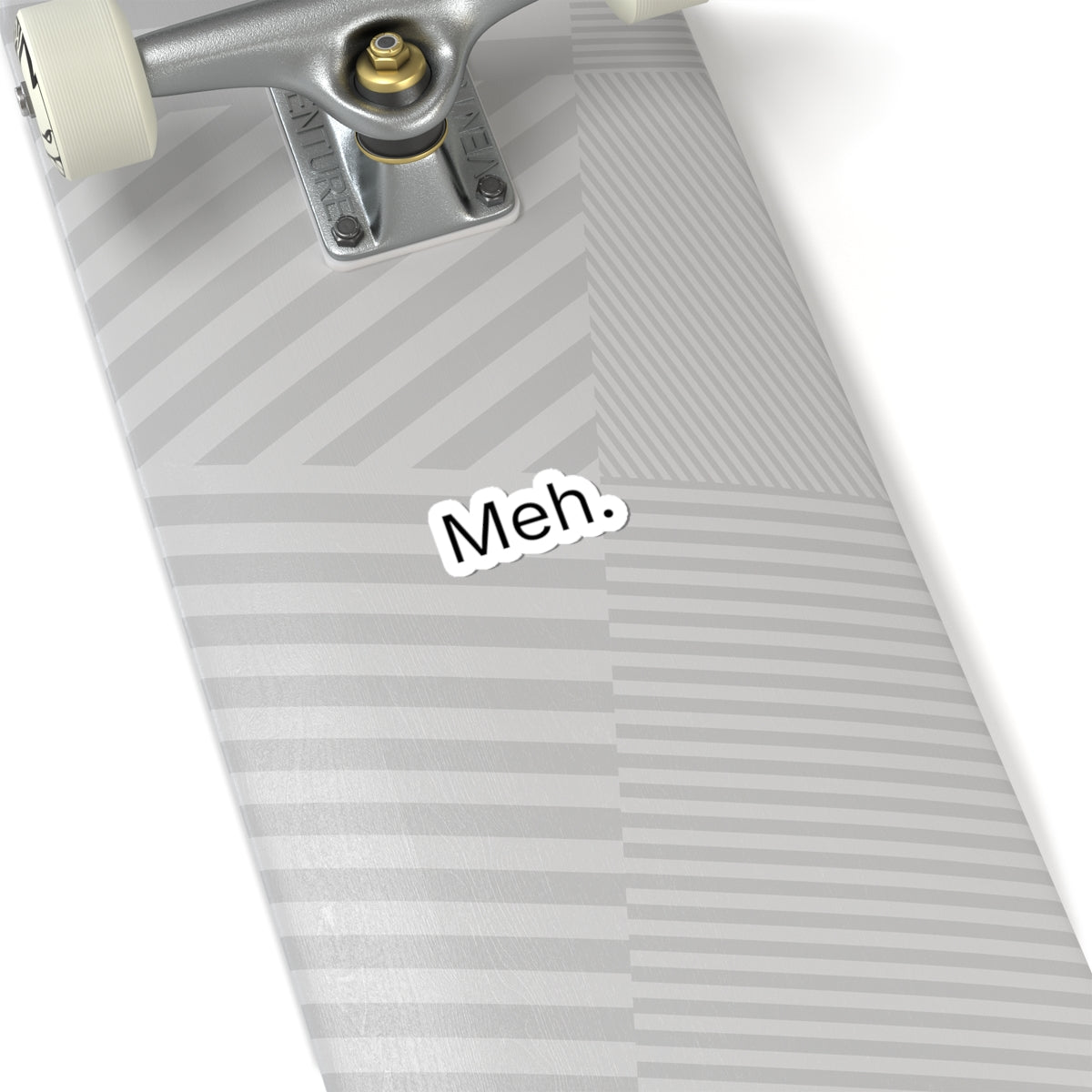 Meh. Minimalist Kiss-Cut Sticker — Small Laptop Decal