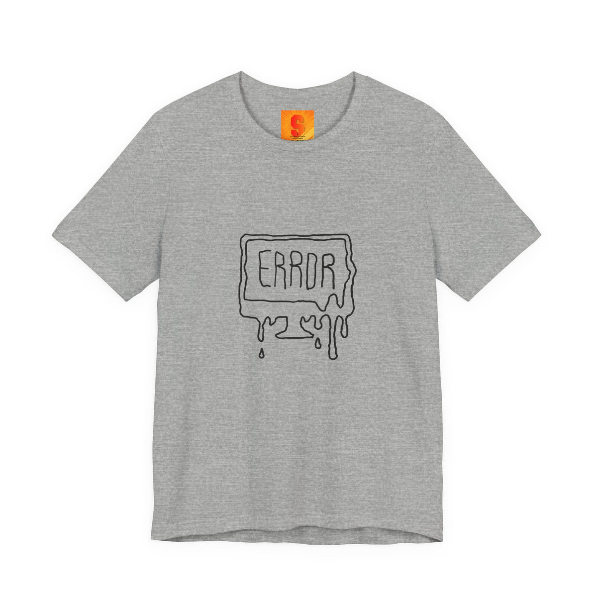 Error Drip Graphic Tee — Retro Melting "ERROR" Design