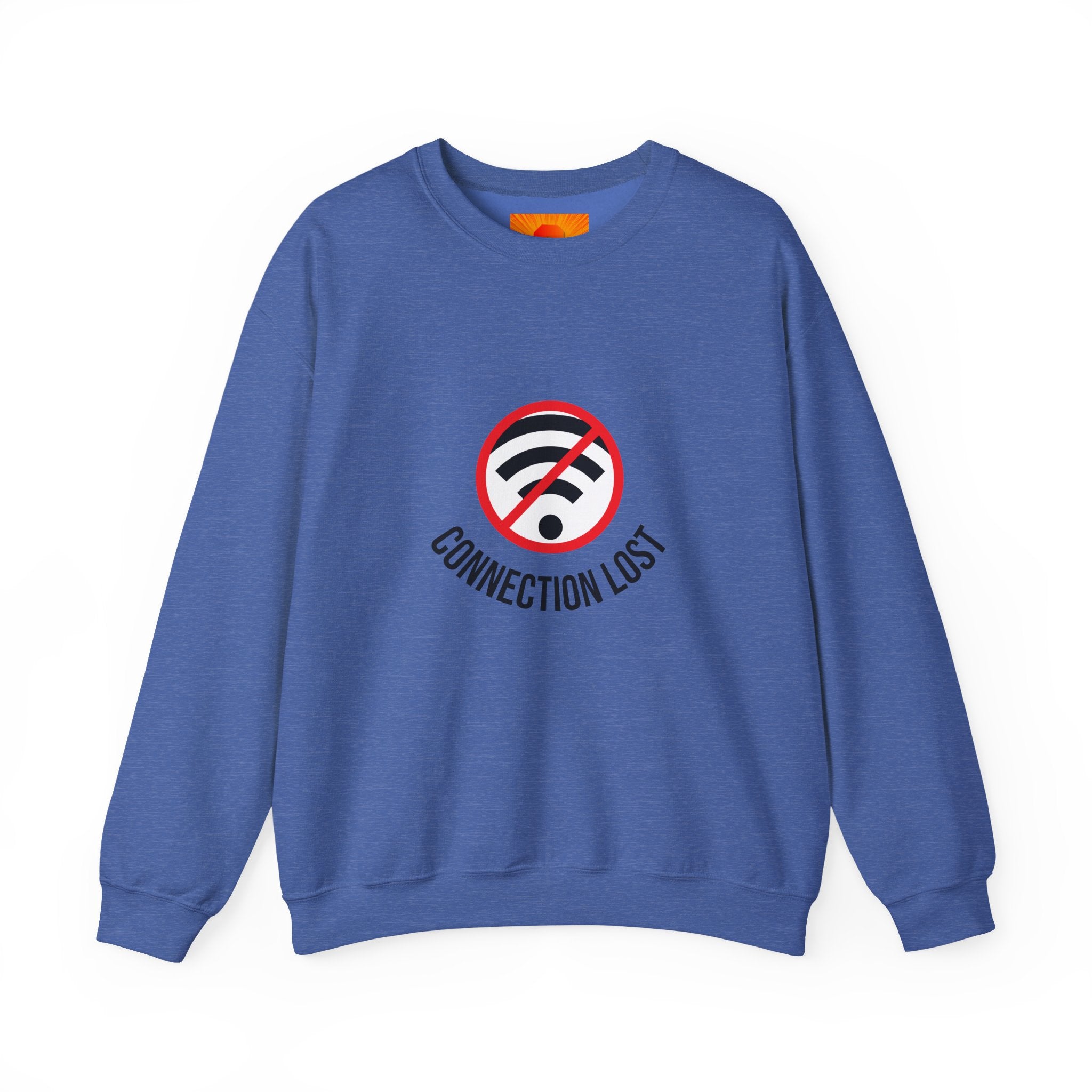 Crewneck Sweatshirt — "Connection Lost" No WiFi Retro Signal Graphic