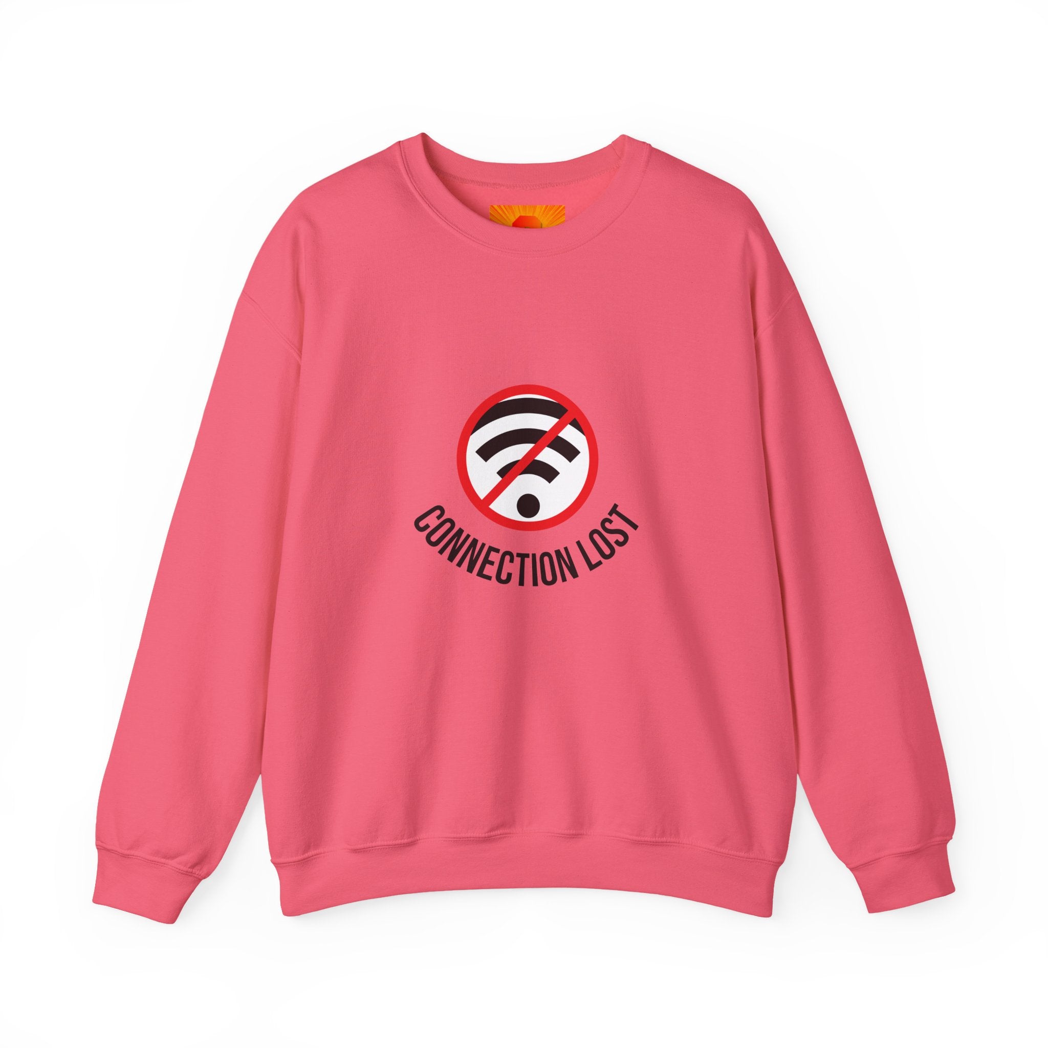 Crewneck Sweatshirt — "Connection Lost" No WiFi Retro Signal Graphic