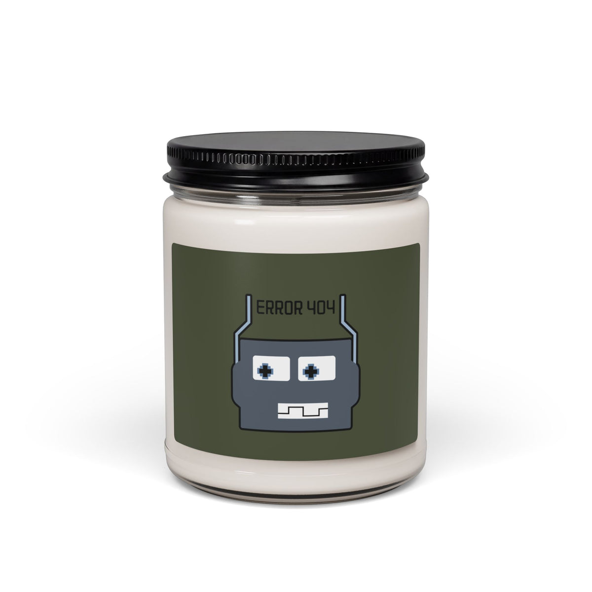 Error 404 Robot Scented Soy Candle — 9oz Geeky Home Fragrance