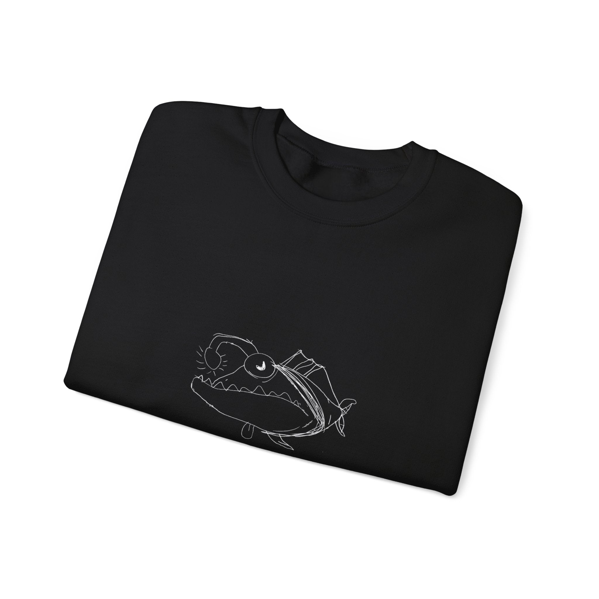 Minimal Crescent Moon Crewneck Sweatshirt — Tiny Constellation Graphic