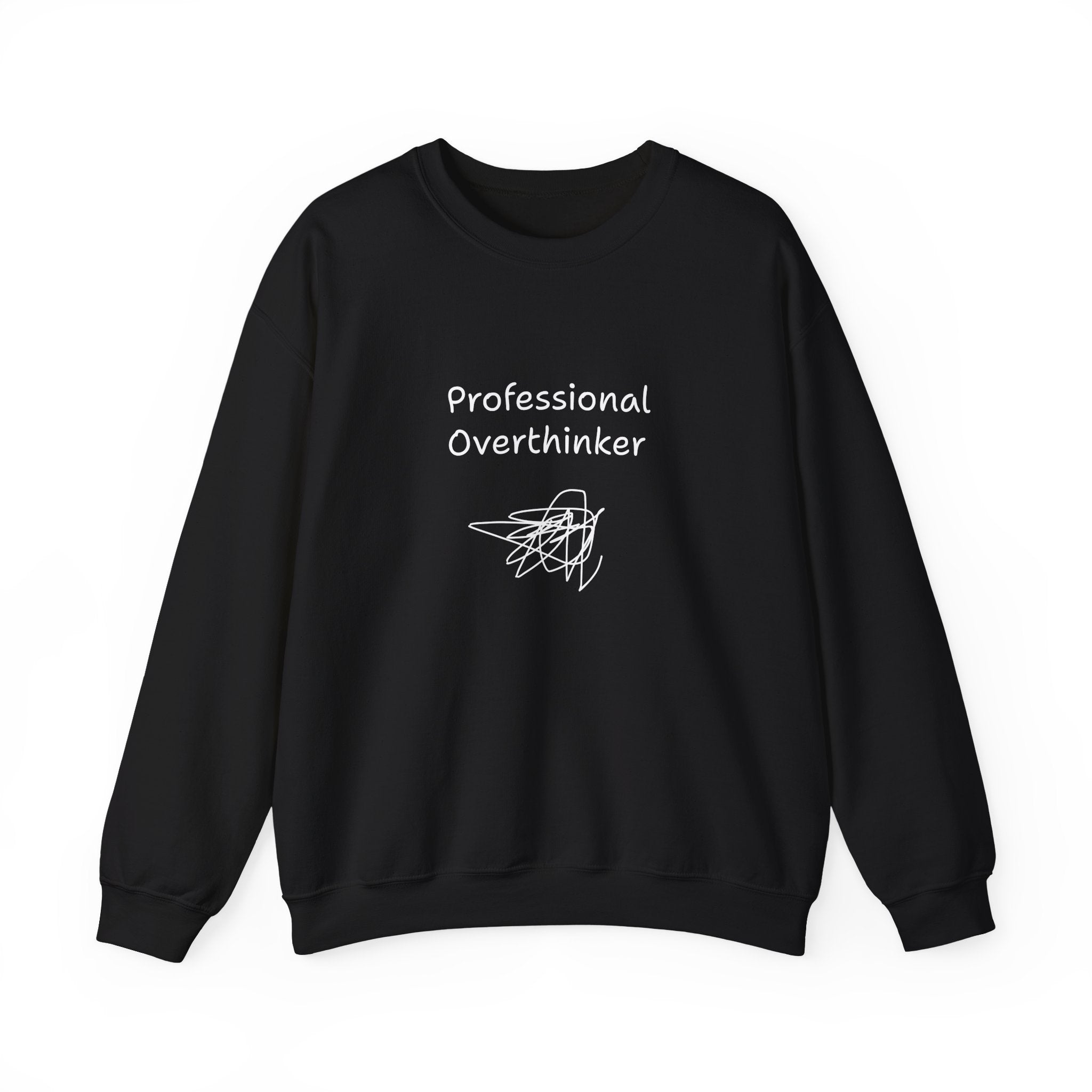 Sweatshirt — "Professional Overthinker" Minimal Graphic Crewneck