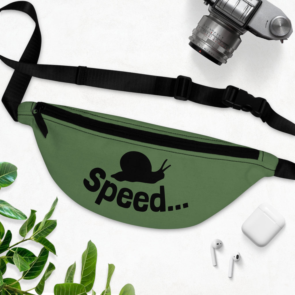 Fanny Pack – Funny 'Speed...' Snail Waist Bag, Novelty Travel & Festival Belt Bag