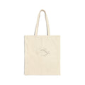 Minimal Fish Sketch Canvas Tote Bag — Eco Cotton Grocery & Beach Tote