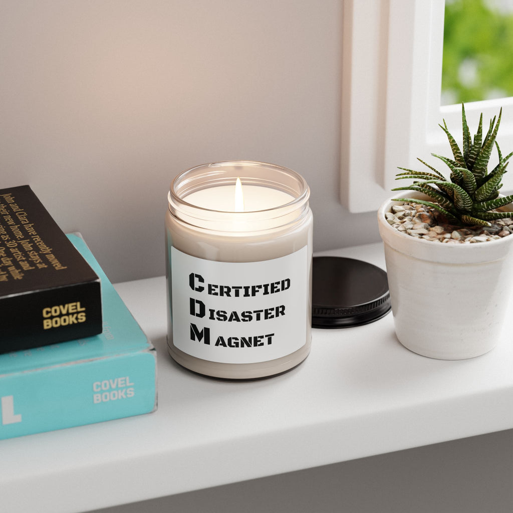Certified Disaster Magnet Scented Soy Candle — 9oz Humorous Gift