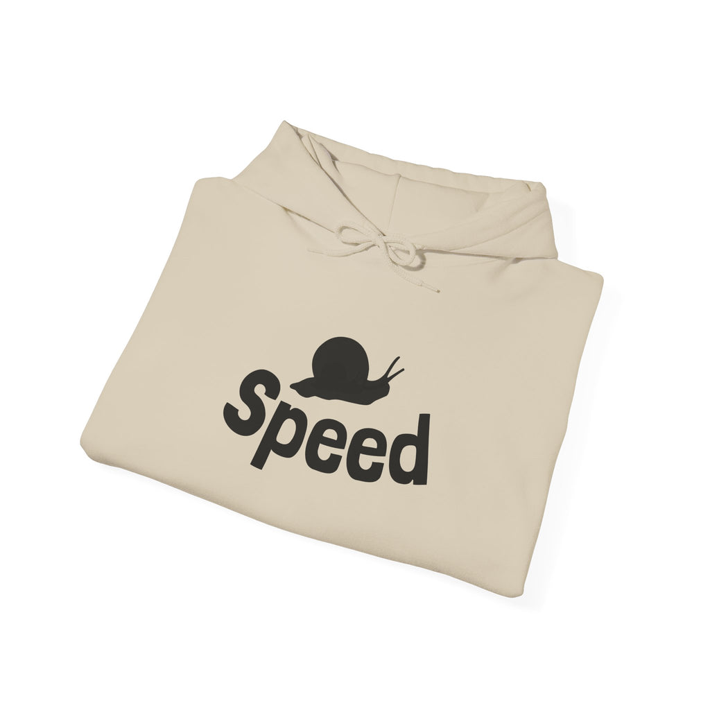 Speed Snail Hoodie — Funny Slowpoke Contrast Graphic Sweatshirt