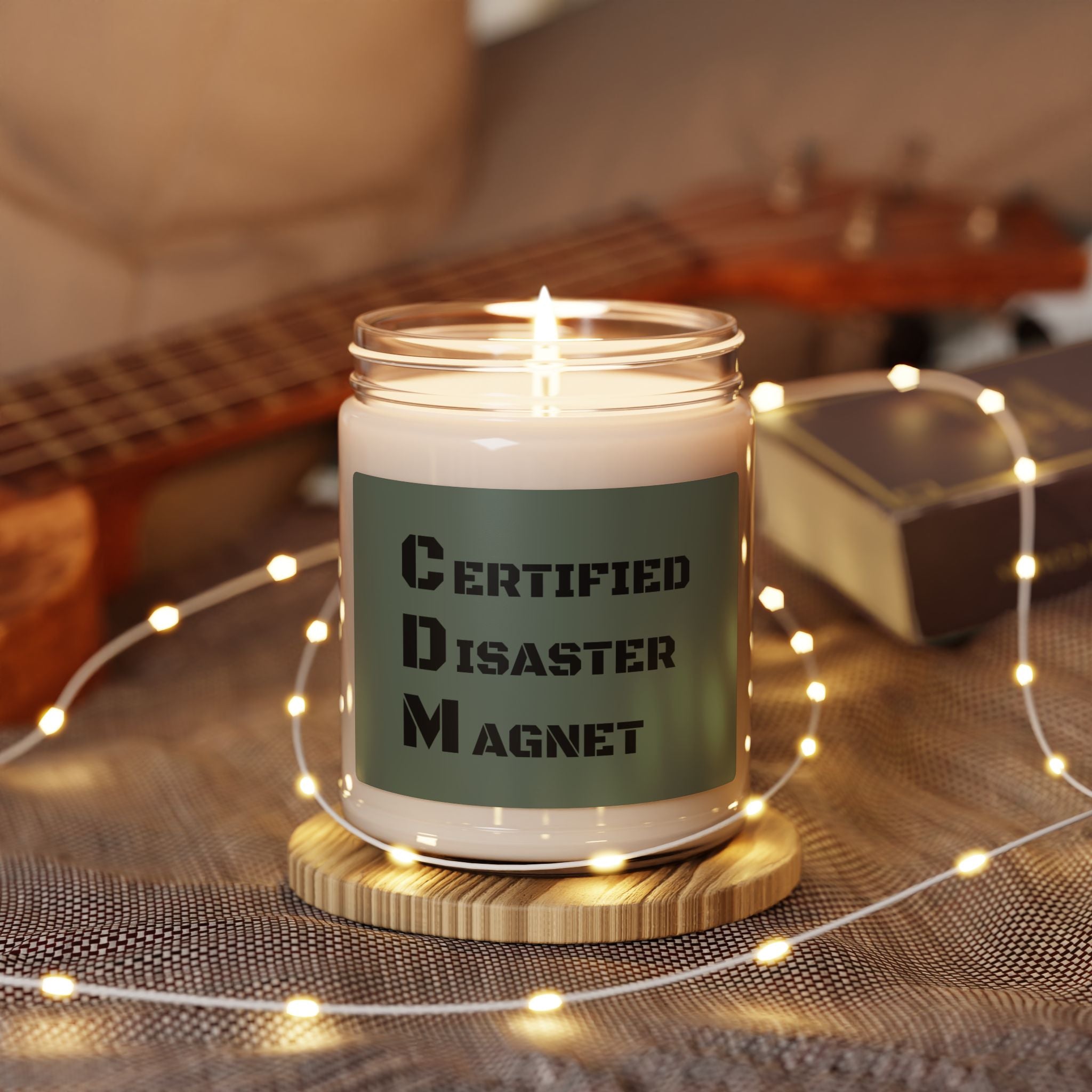 Certified Disaster Magnet Scented Soy Candle — 9oz Humorous Gift