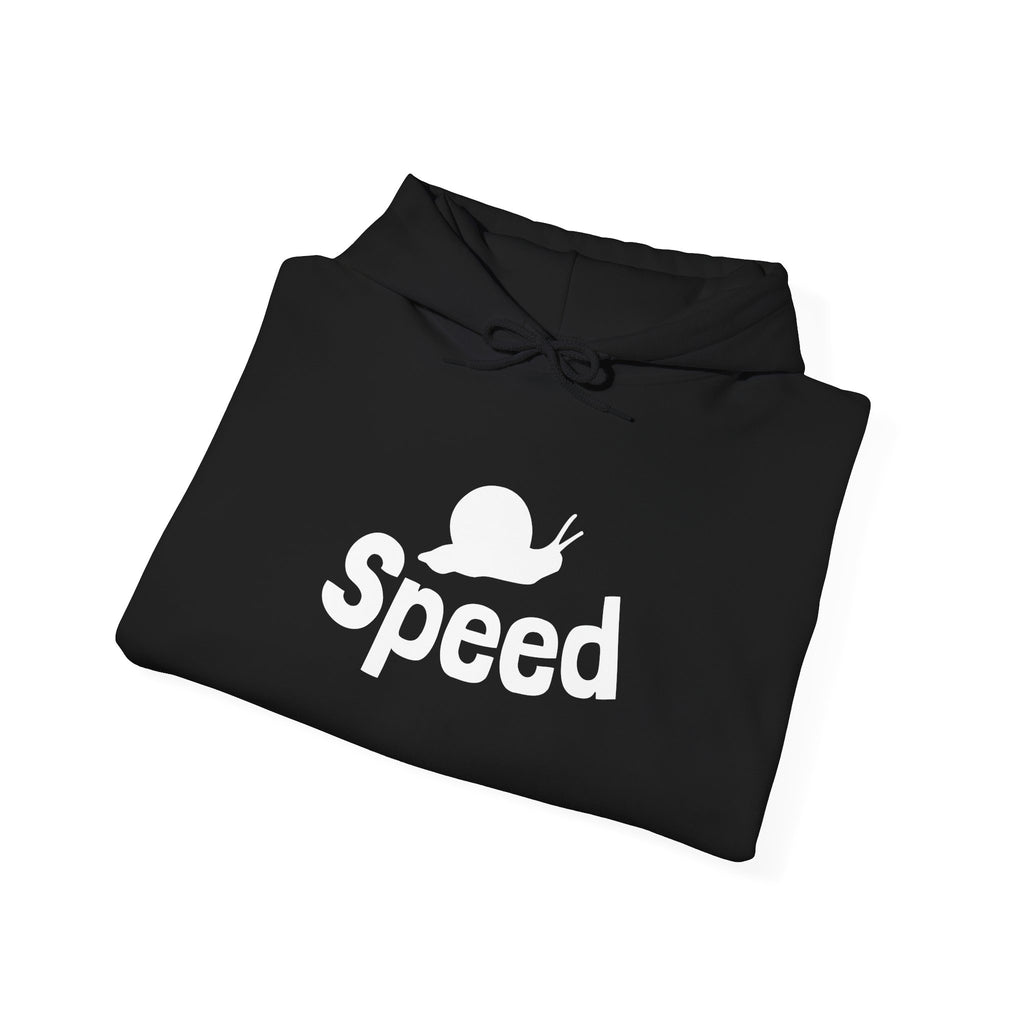Speed Snail Hoodie — Funny Slowpoke Contrast Graphic Sweatshirt